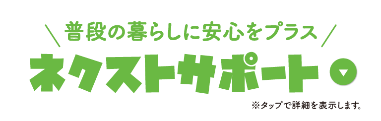 普段の暮らしに安心をプラス／ネクストサポート